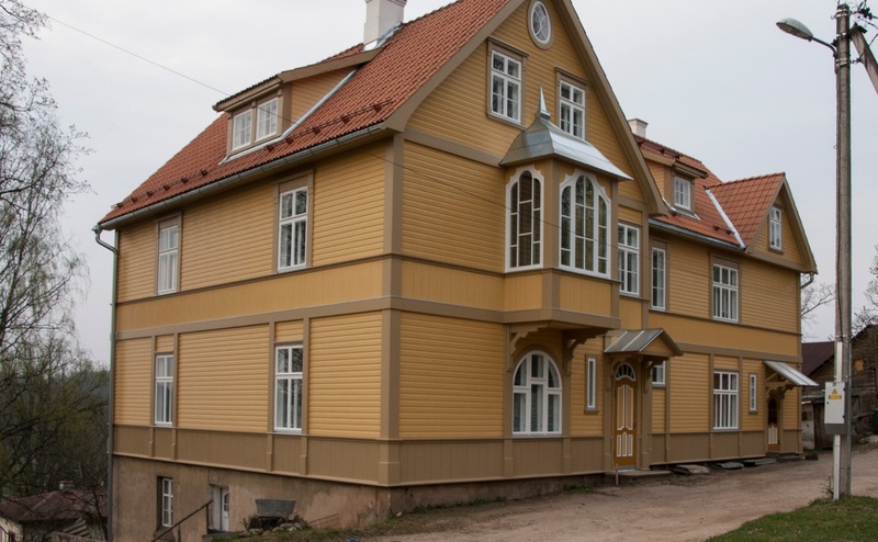 fotopostkaart, Viljandi, Roosi tn 6, Kõiva maja, u 1920, foto J. Riet rephoto