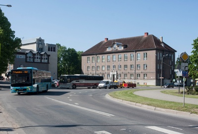 fotonegatiiv, Viljandi, Eesti Pank, ristmik rephoto