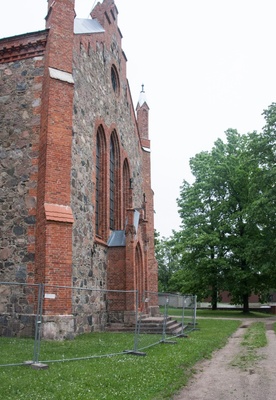 fotonegatiiv, Viljandi, Pauluse kirik, lõunaportaal, u 1915 rephoto