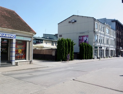 foto, Viljandi, Tartu tn, kauplus Meloodia, tulekahju, 1986 rephoto