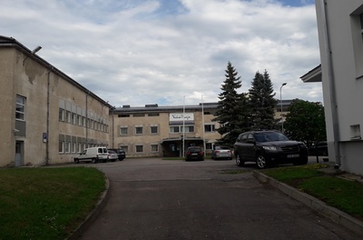 Construction of the inter-Colhosian mud treatment facility in Kingissepa. rephoto