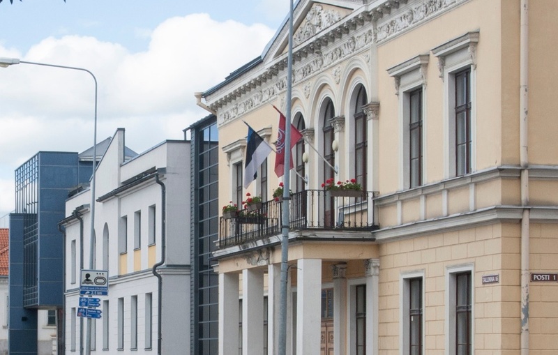 trükipostkaart, Viljandi, 6 vaadet, Dolle maja, Grand Hotel, tütarlastekool, majad (Gabler, Rosenberg, Loviese), koloreeritud, u 1915, Verlag E. Ring (Fellin) rephoto