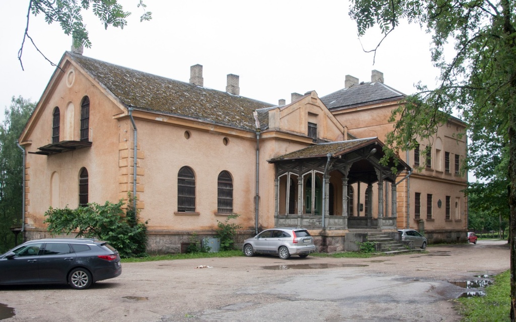 foto, Viljandi mõis, peahoone (Uus loss), u 1910, foto J. Riet rephoto