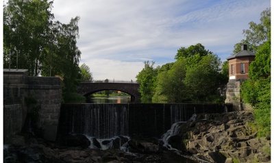 Vanhankaupunginkoski; maalaus rephoto