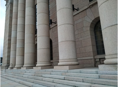 Demonstration against the European Economic Community (EEC ) in front of the House of Representatives. rephoto