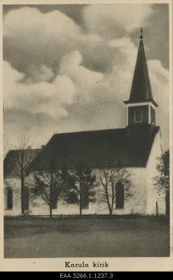 Karula Lutheran Church. Postcard  duplicate photo