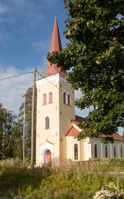 trükipostkaart, Kõpu khk, Suure-Kõpu kirik, kirjastaja K. Jaik, u 1935 rephoto