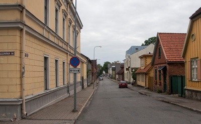 trükipostkaart, Viljandi Posti tn algus u 1905 kirjastaja E.Ring rephoto