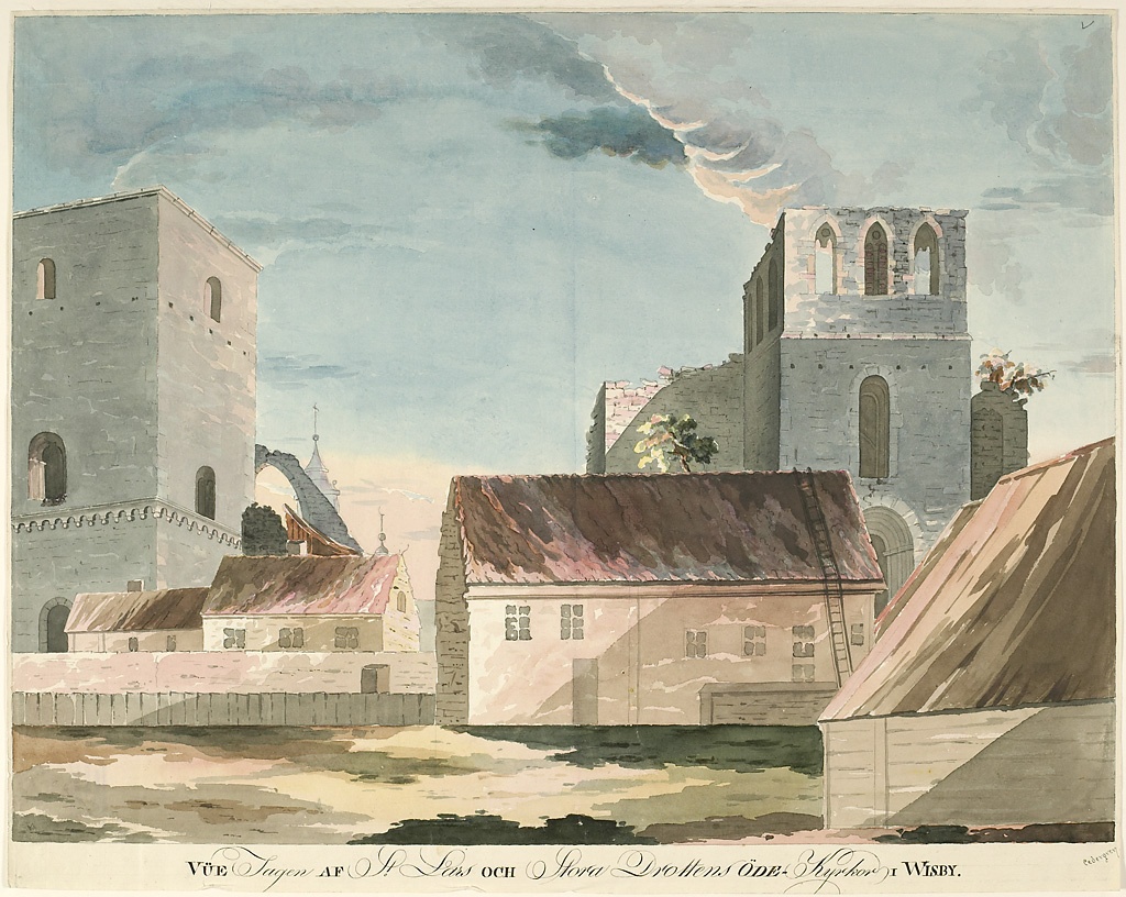 Medieval church ruins in Visby, Gotland, Sweden