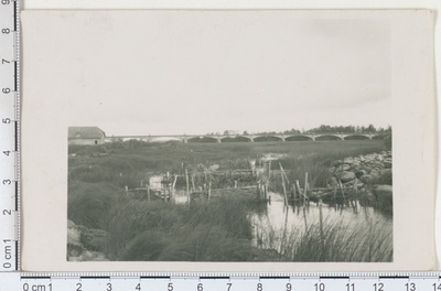 Fishing barriers during small water. Kasari River, Kirbla  duplicate photo