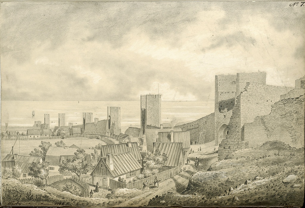 Visby medieval city wall, Gotland, Sweden