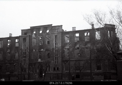 The ruins of the Real School of the Sons on Riga Street.  duplicate photo