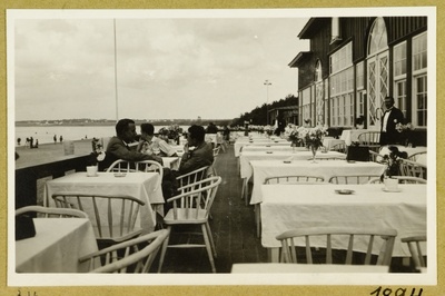 View of the restaurant's terrace in the Pirita swimming pool.  duplicate photo