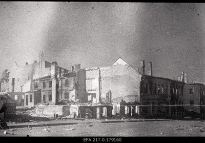 The ruins of the houses on Heidemann Street.  similar photo