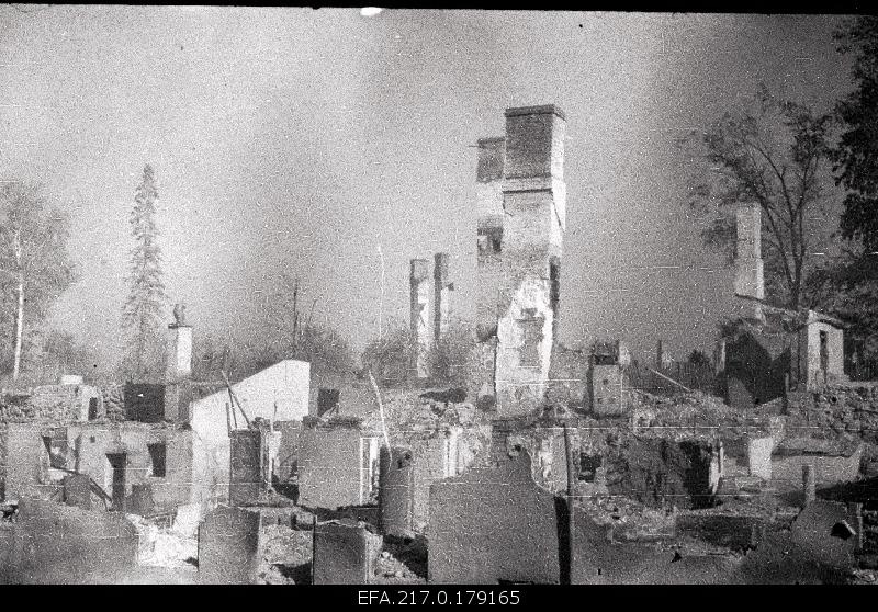Ruins of houses in the heart of Tartu.
