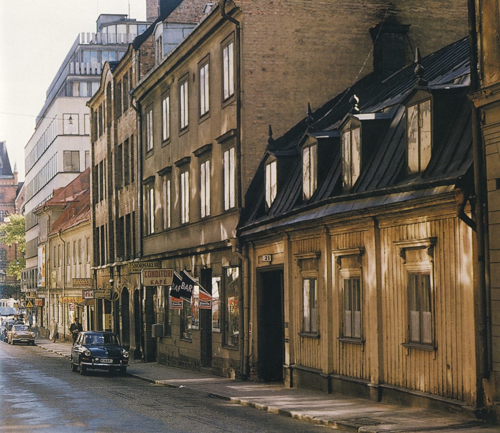 Smålandsgatan 1966 - Smålandsgatan i Stockholm vy mot öst, 1966