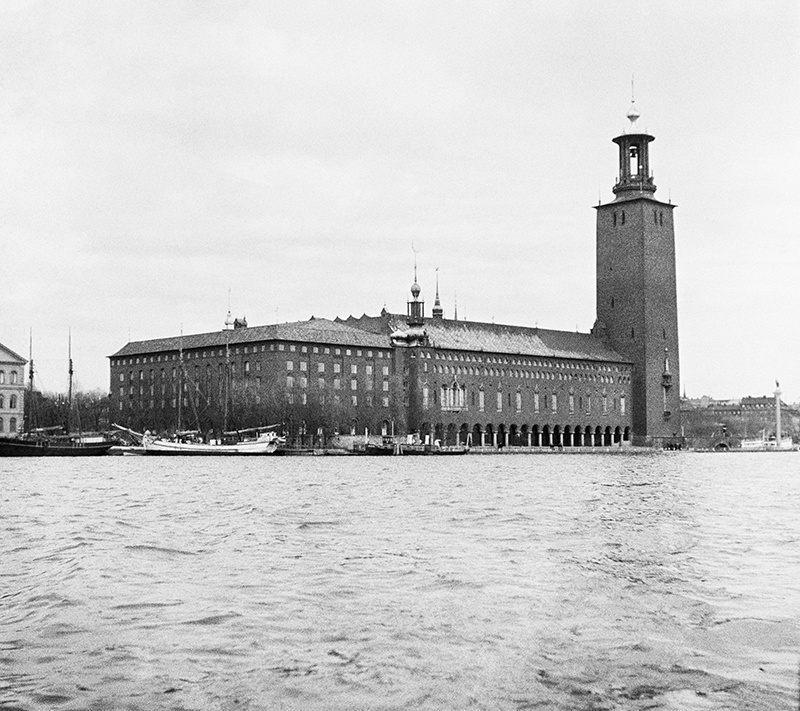 Stockholm Stdshus på Kungsholmen vid Riddarfjarden.