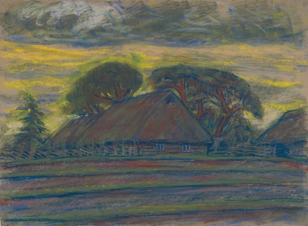 Ants Laikmaa. Taebla-Nomme tkm 0037A - Ants Laikmaa (1866-1942). Taebla-Nõmme. 1918 pastell. Tartu Art Museum.
