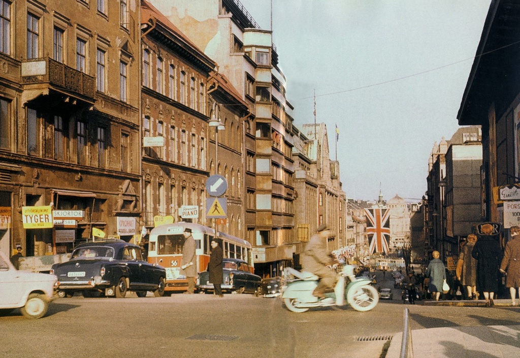 Hamngatan 1956a - Hamngatan i Stockholm före ombyggnaden