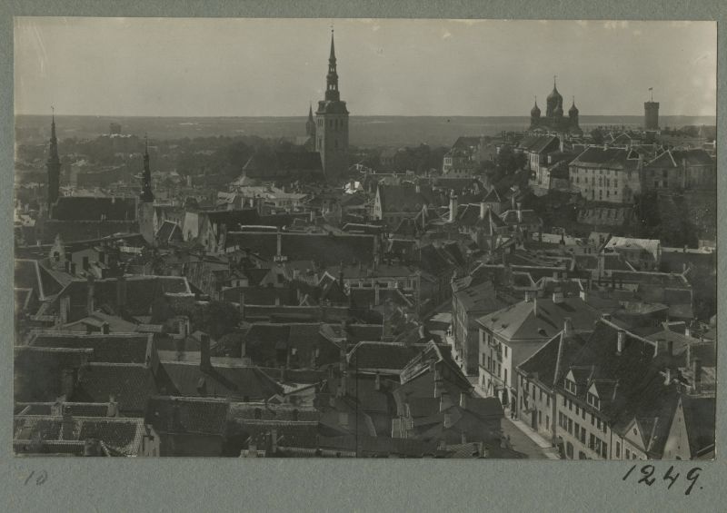 View of Tallinn from the tower of the Oleviste Church.