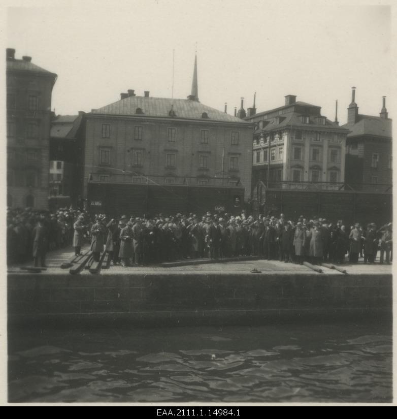 Welcome of Estonian guests at the port of Stockholm