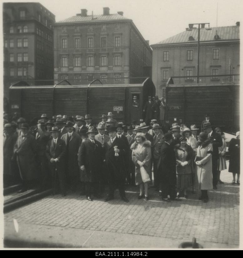 Welcome of Estonian guests at the port of Stockholm