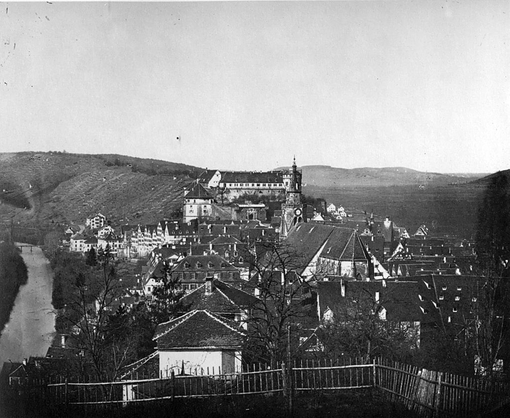 View from the sensorship on Tübingen 1875-2 - long