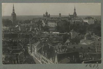 View from the Tower of the Church of Olevis to Toompea, north-west.  duplicate photo