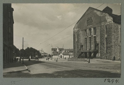 Pärnu highway. View of Drama Theatre.  duplicate photo