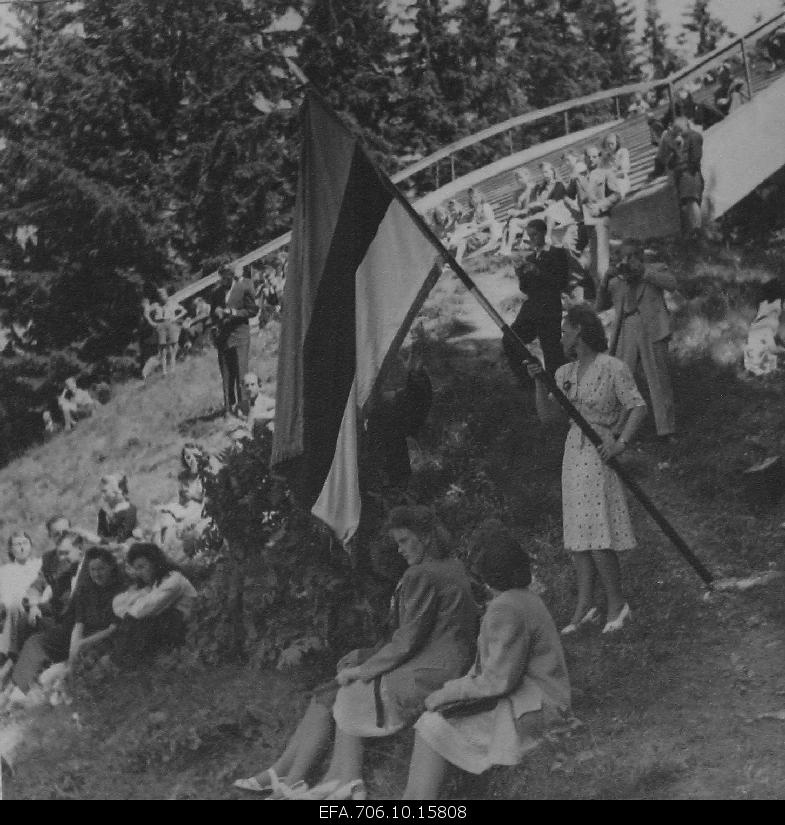 Life in Refuge.West Swedish Estonian Summer Days Price.Blessing the flag of the Boras Estonian Society.