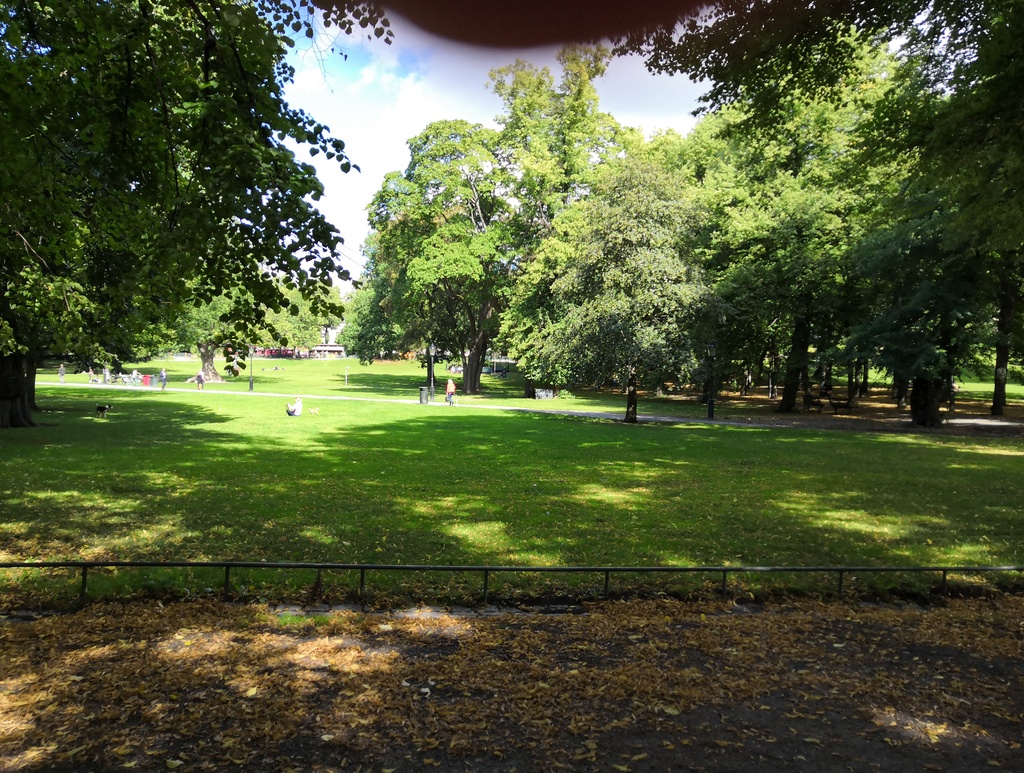 Winter in Humlegården, Stockholm, Sweden rephoto