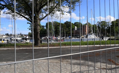Winter view towards Kastellholmen Island, Stockholm, Sweden rephoto