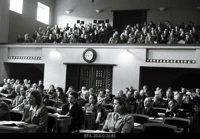 V session of the Supreme Council of the Soviet of Estonia. View of the Chamber.  similar photo
