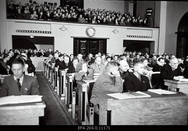 5th session of the fourth meeting of the Supreme Council of the Estonian Soviet Union. View hall.