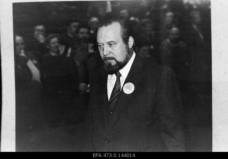The Chairman of the Management Board of the Estonian Labour Collections Union Ülo Nugis at the meeting of the Union.