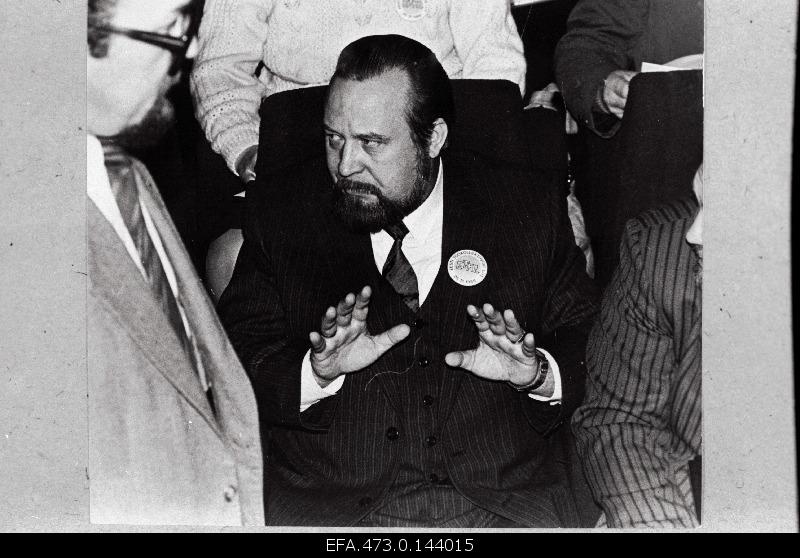 The Chairman of the Management Board of the Estonian Labour Collections Union Ülo Nugis at the meeting of the Union.