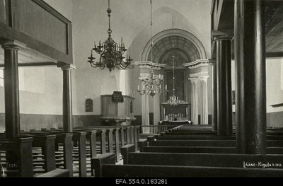 Internal view of the West-Nigula Church.  duplicate photo