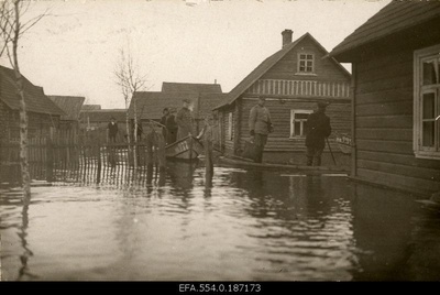 Floods in the village of Piirissaare.  duplicate photo