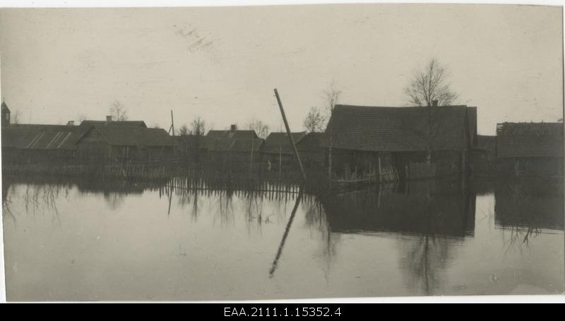 Expedition flooded to Piirissaare in spring 1924, Piir village