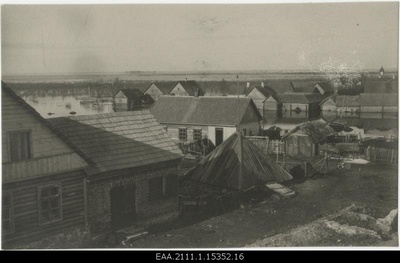 Expedition flooded to Piirissaare in spring 1924, viewed from the Fire Tower of Piir village  duplicate photo