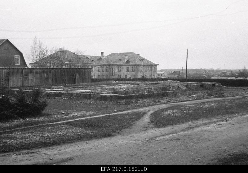 The foundation of Türi kindergarten and library building, behind the school house.