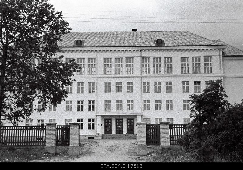 Outdoor view of the new secondary school building.