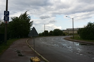 Kalasadama Street in Tallinn, view towards the city hall rephoto