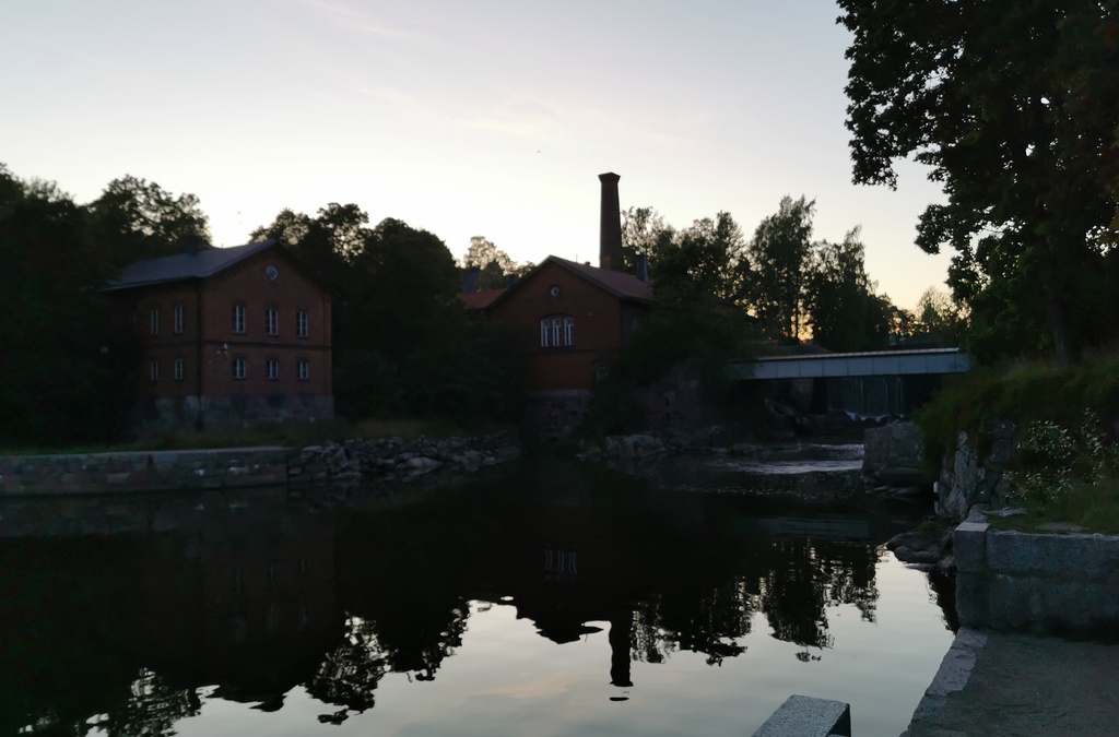 Vanhankaupunginkoski. Vanhankaupunginkosken rakennuksia. rephoto