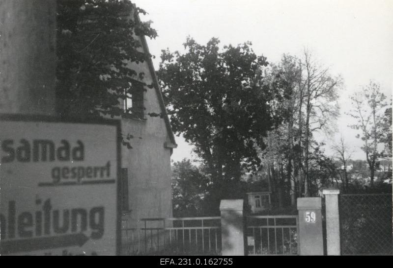 German occupation in Estonia. View garden g. Adolf Street 59.