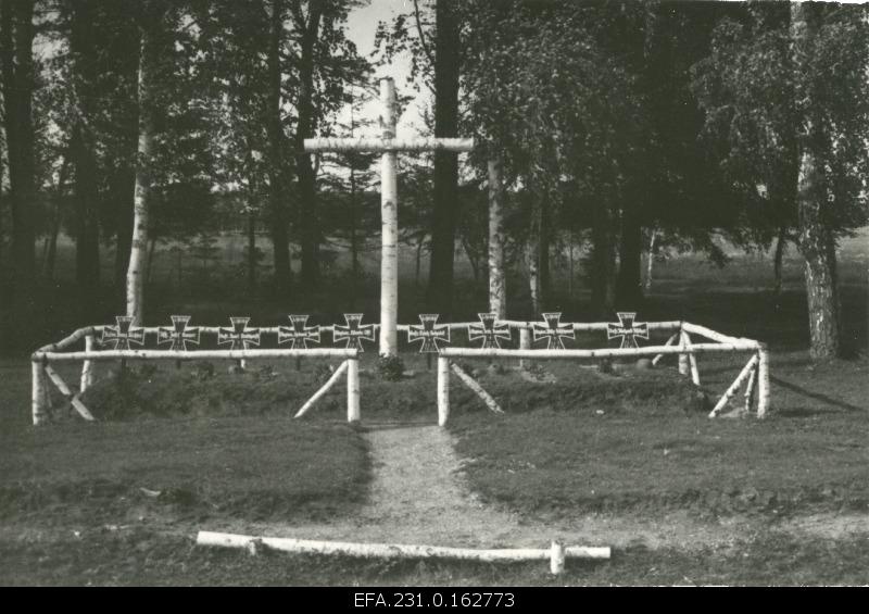 German occupation in Estonia. The German military cemetery in Reola on the Tartu -Võru highway.