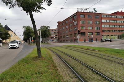 Näkymä Mäkelänkadulta Vallilasta rephoto