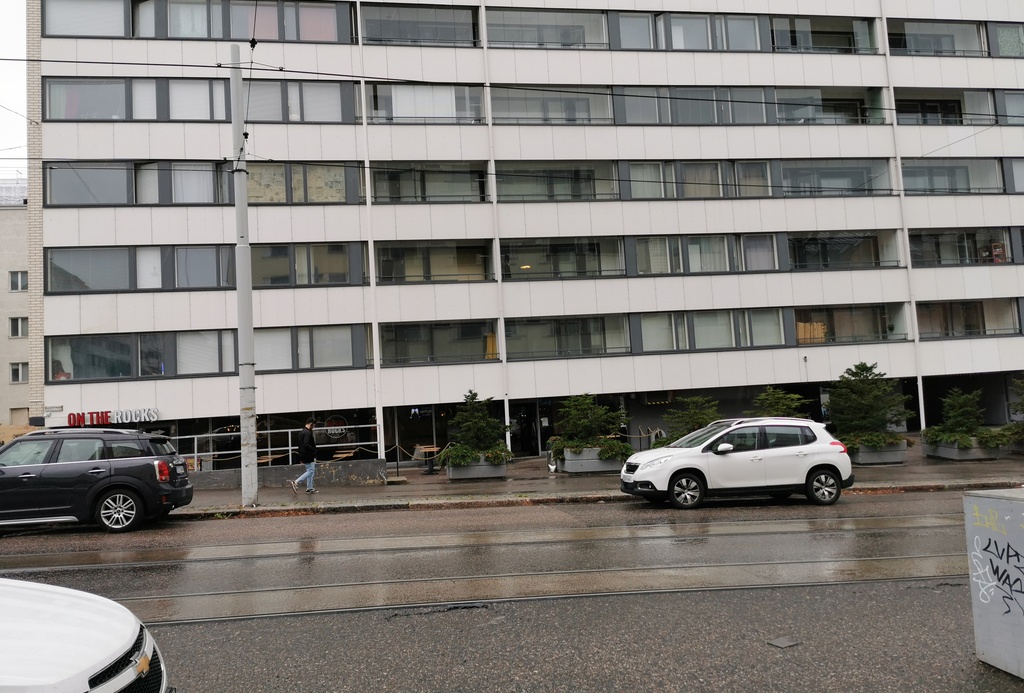 Jatkosodan pommitusten tuhoja rephoto