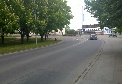Keila keskväljak. Vaade Haapsalu maanteelt kultuurimajale ja kinole rephoto