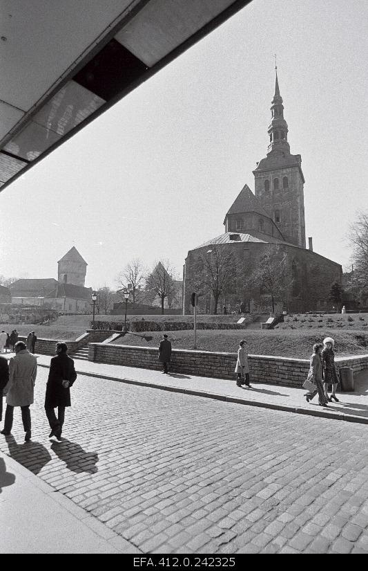 View from Harju Street to the Church of Niguliste.
